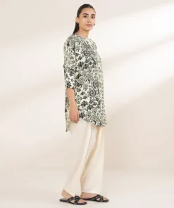 Outlet Sapphire Printed Arabic Lawn Shirt