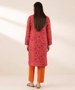 Hot Sapphire Printed Arabic Lawn Shirt