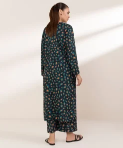 Hot Sapphire Printed Arabic Lawn Shirt