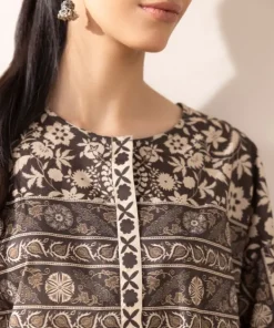 Outlet Sapphire Printed Blended Lawn Shirt
