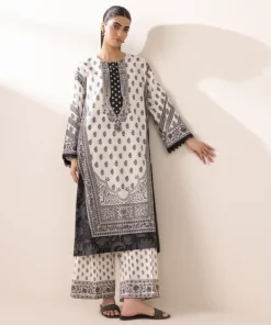 Fashion Sapphire Printed Blended Lawn Shirt