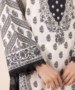 Fashion Sapphire Printed Blended Lawn Shirt