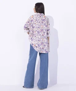 Hot Sapphire Printed Button Through Shirt Multi