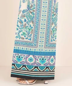 Discount Sapphire Printed Cambric Culottes Blue