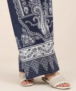 Online Sapphire Printed Cambric Culottes Blue