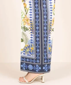Best Sapphire Printed Cambric Culottes White