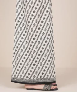 Fashion Sapphire Printed Cambric Flared Pants