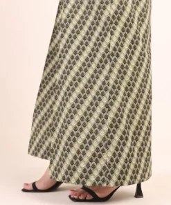 Best Sapphire Printed Cambric Flared Pants