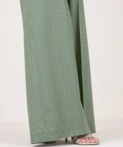 Clearance Sapphire Printed Cambric Flared Pants