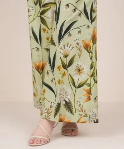Online Sapphire Printed Cambric Flared Pants