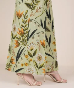 Online Sapphire Printed Cambric Flared Pants