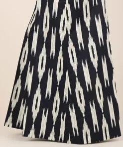 Best Sapphire Printed Cambric Flared Pants Black