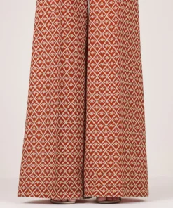 New Sapphire Printed Cambric Flared Pants