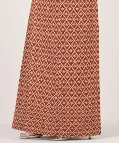New Sapphire Printed Cambric Flared Pants