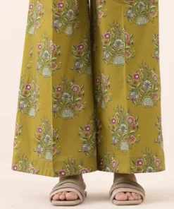 Online Sapphire Printed Cambric Flared Pants