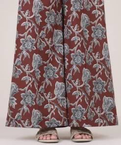New Sapphire Printed Cambric Flared Pants