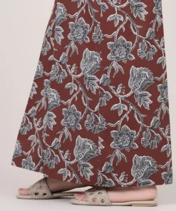 New Sapphire Printed Cambric Flared Pants