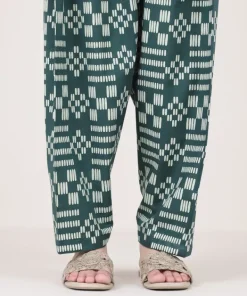 Fashion Sapphire Printed Cambric Shalwar