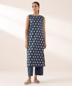 Hot Sapphire Printed Cambric Shirt