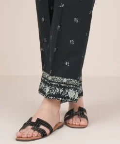 Hot Sapphire Printed Cambric Straight Pants