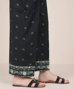 Hot Sapphire Printed Cambric Straight Pants