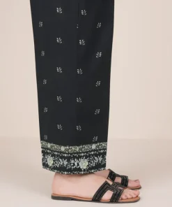 Hot Sapphire Printed Cambric Straight Pants