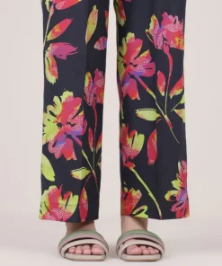 Discount Sapphire Printed Cambric Straight Pants