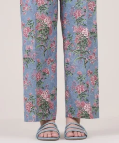 Outlet Sapphire Printed Cambric Straight Pants