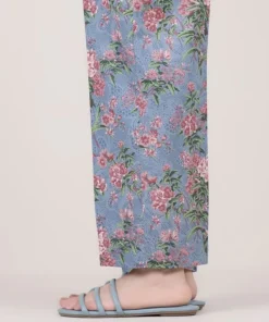 Outlet Sapphire Printed Cambric Straight Pants