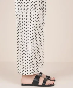 Clearance Sapphire Printed Cambric Straight Pants