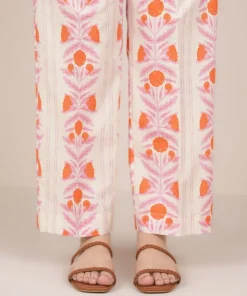 Sale Sapphire Printed Cambric Straight Pants