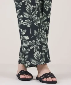 Fashion Sapphire Printed Cambric Straight Pants