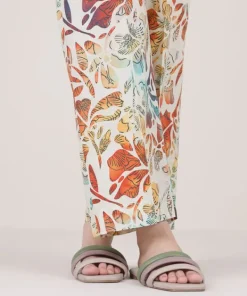 Sale Sapphire Printed Cambric Straight Pants
