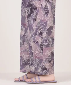 Clearance Sapphire Printed Cambric Straight Pants
