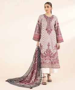 Online Sapphire Printed Chiffon Dupatta Pink