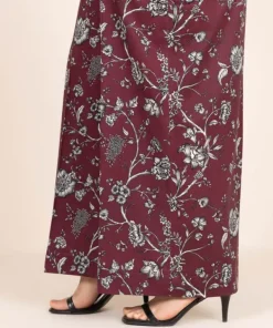 Online Sapphire Printed Cotton Viscose Culottes Purple