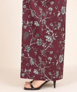 Online Sapphire Printed Cotton Viscose Culottes Purple