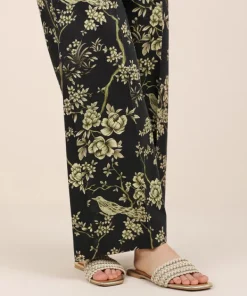Sale Sapphire Printed Cotton Viscose Culottes Black
