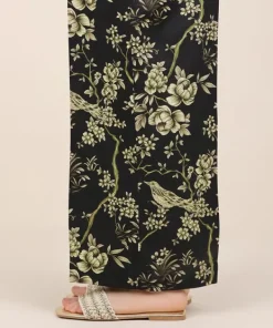 Sale Sapphire Printed Cotton Viscose Culottes Black