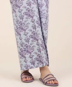 Discount Sapphire Printed Cotton Viscose Culottes Purple