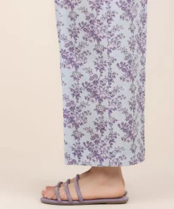 Discount Sapphire Printed Cotton Viscose Culottes Purple