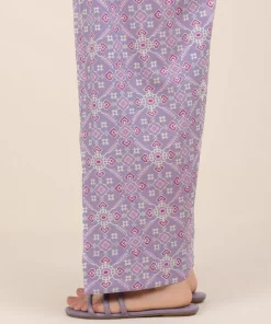 Outlet Sapphire Printed Cotton Viscose Shalwar Purple