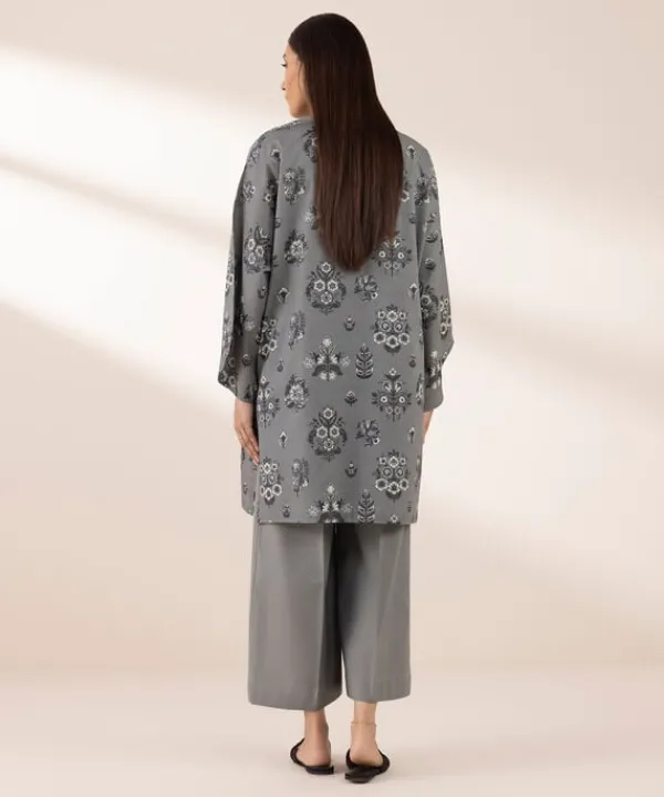 Hot Sapphire Printed Dobby Shirt