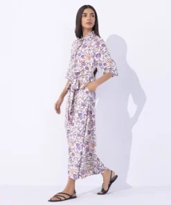 Sale Sapphire Printed Dress With Belt Multi