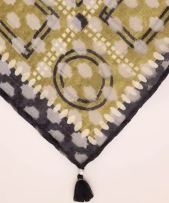 Clearance Sapphire Printed Jacquard Dupatta Green