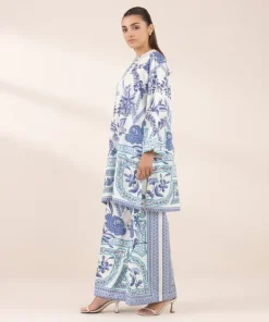 Best Sapphire Printed Lawn Shirt White
