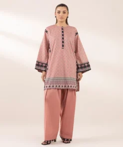 Fashion Sapphire Printed Lawn Shirt Pink