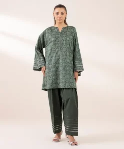 Best Sapphire Printed Lawn Shirt Green