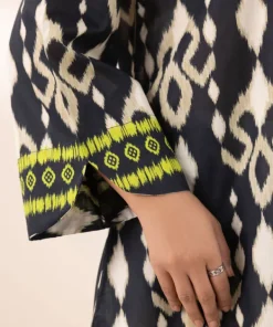 Best Sapphire Printed Lawn Shirt Black