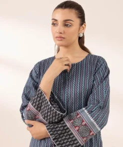 New Sapphire Printed Lawn Shirt Blue